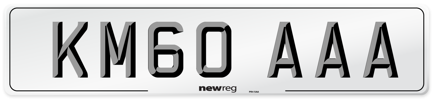 KM60 AAA Number Plate from New Reg